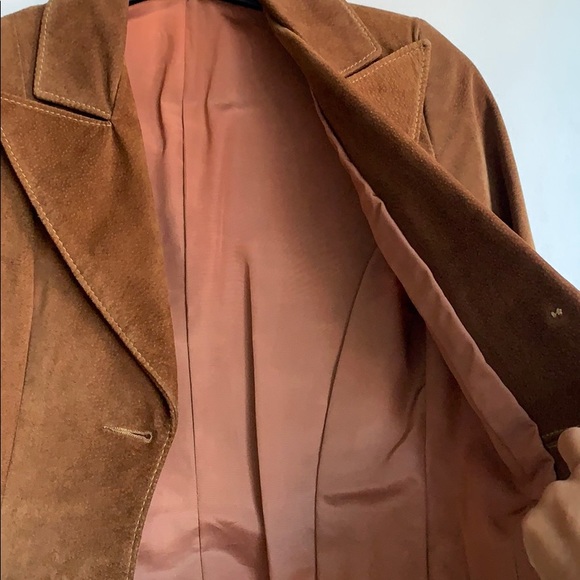 Vintage Suede Leather Blazer Jacket - Picture 12 of 15
